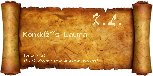 Kondás Laura névjegykártya
