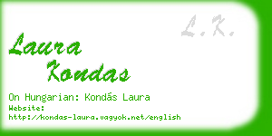 laura kondas business card